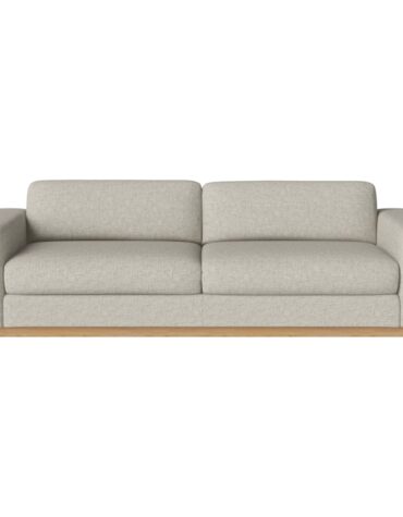 Beiges Polster Sofa mit Holzfundament