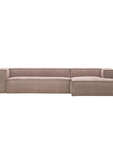 pinkes Polstersofa L-Form rechts