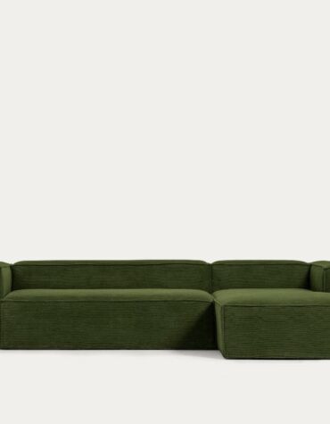 grünes Polster Sofa L-Form rechts