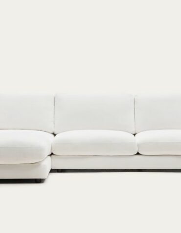 weisses L-Form Sofa