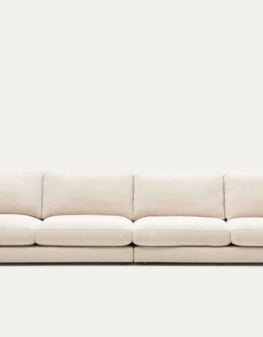beiges Sofa mit 6 Sitzen