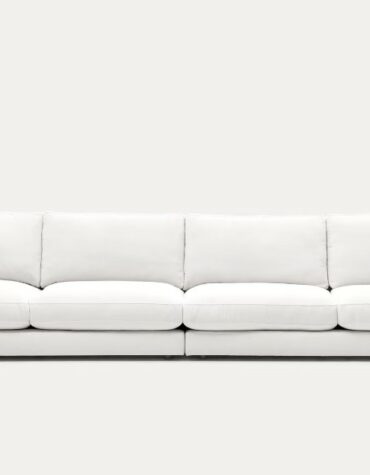 weisses Sofa mit 6 Sitzen