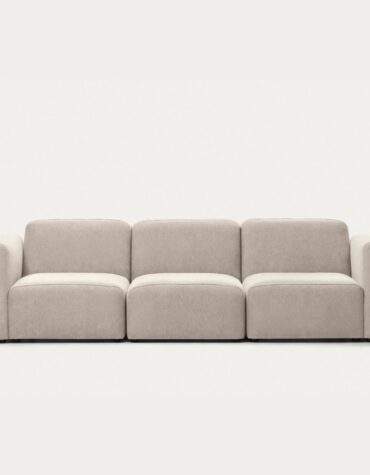 Beiges Polster Sofa mit 3 Sitzen