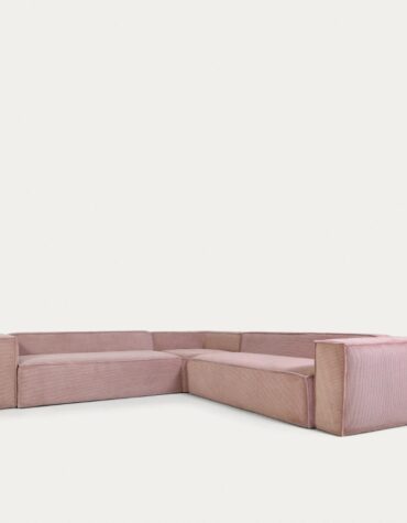 rosa Polster Ecksofa