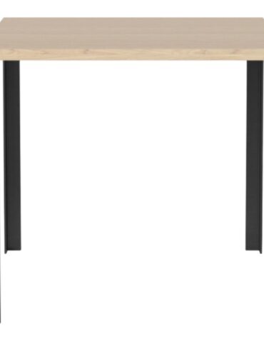 Link Tisch 130 x 130 hell, schwarze Beine