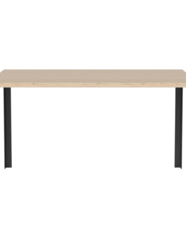 Link Tisch 130 x 80 cm hell, schwarze Beine