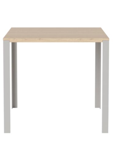 Link Tisch 130 x 130 cm hell, weisse Beine