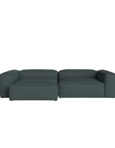 grünes L-Form Sofa, links