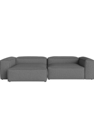 graues L-Form Sofa, links