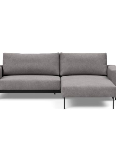 graues Klappsofa L-Form