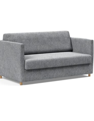 graues Schlafsofa mit Holzbeinen