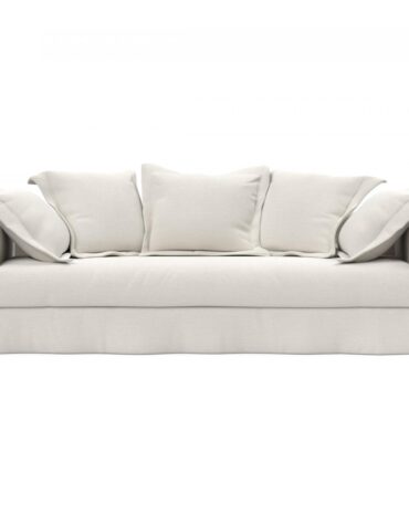 weisses Polster Sofa mit Kissen