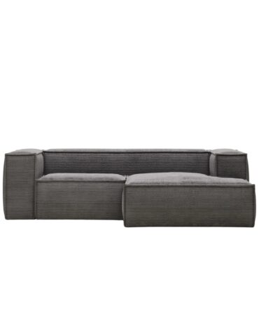 Schwarzes L-Form Sofa