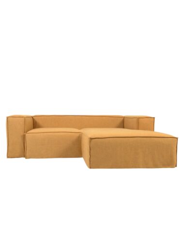 Gelbes L-Form Sofa