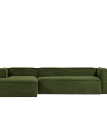 grünes L-Form Sofa links