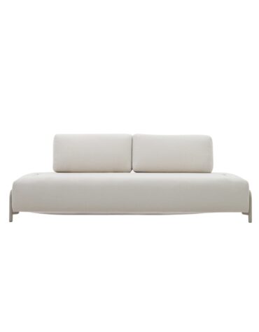 weisses Polster Sofa ohne Armlehnen
