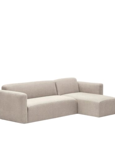 beiges Polster Sofa L-Form rechts
