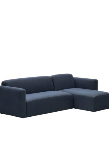 blaues Polster Sofa L-Form rechts