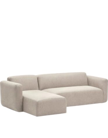 beiges Polster Sofa L-Form links