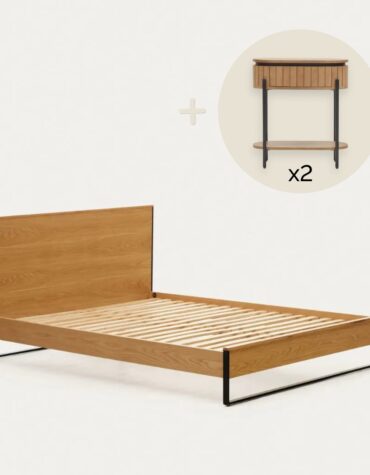 Set: Taiana Bett + Licia Nachttisch (2x)
