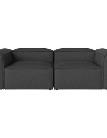 schwarzes Polster Sofa