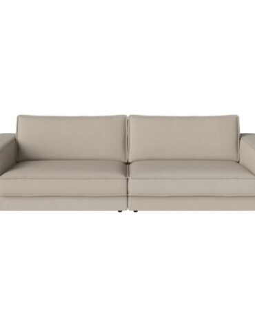 beiges Polstersofa mit Kissen