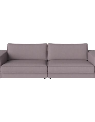 pinkes Polstersofa mit Kissen