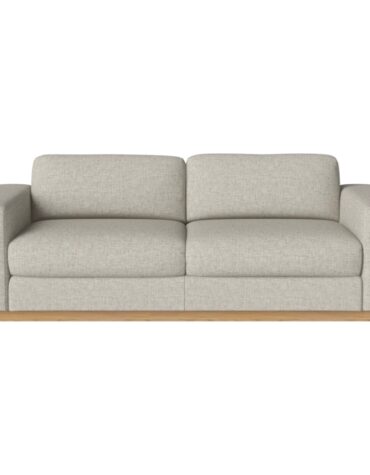 Beiges Polster Sofa mit Holz