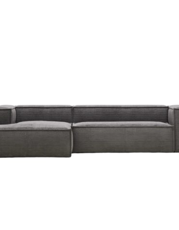 Blok 3-Sitzer-Sofa L-Form links grau