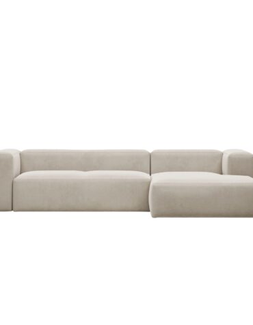 Blok 3-Sitzer-Sofa L-Form rechts beige