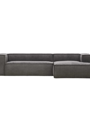 Blok 3-Sitzer-Sofa L-Form rechts grau