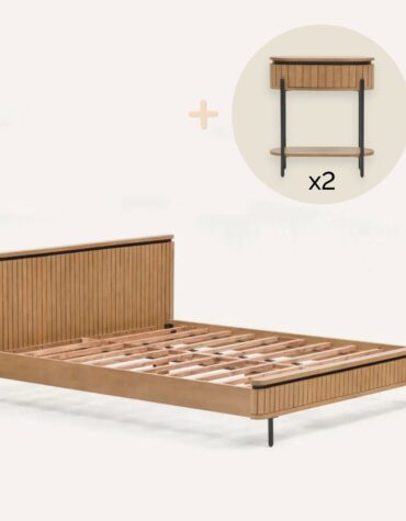 Set: Licia Bett + Nachttisch (2x)