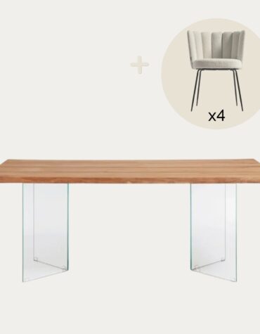 Set: Lotty Tisch + 4 Stühle