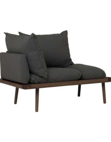 Lounge Around 1,5-Sitzer Sofa (dunkle Beine, schwarz)