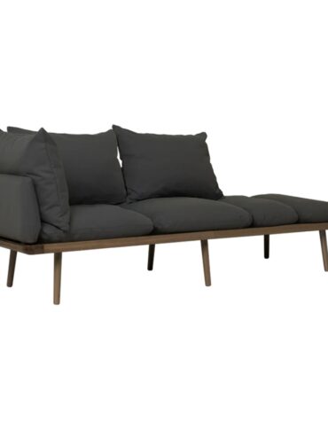 Lounge Around 3-Sitzer Sofa (dunkle Beine, schwarz)